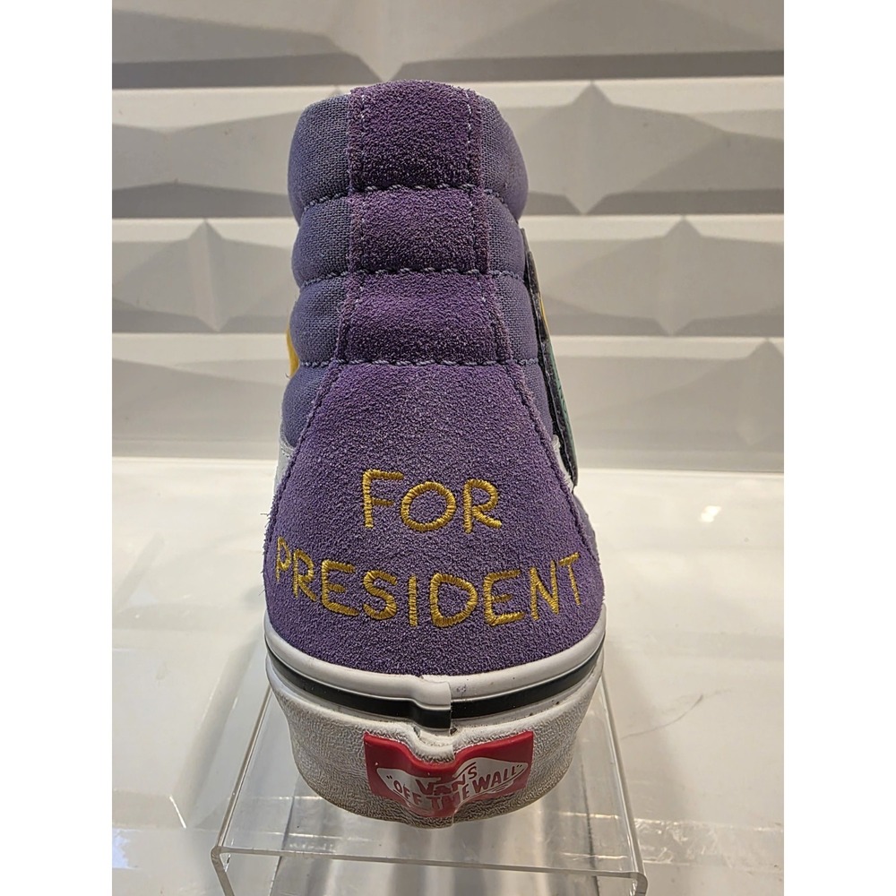 Vans Sk8-Hi The Simpsons Sneakers Lisa Simpson For President Shoes Size M5.5 W7 - Picture 6 of 16